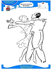Çocuklar İçin Dansçı Boyama Sayfaları 